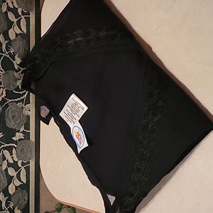 Cute! Sheer black Sand n sun top/cover-up